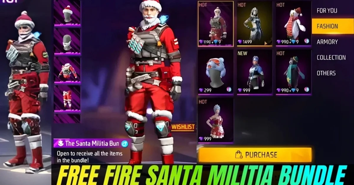 The Santa Militia Bundle Free Fire 2025