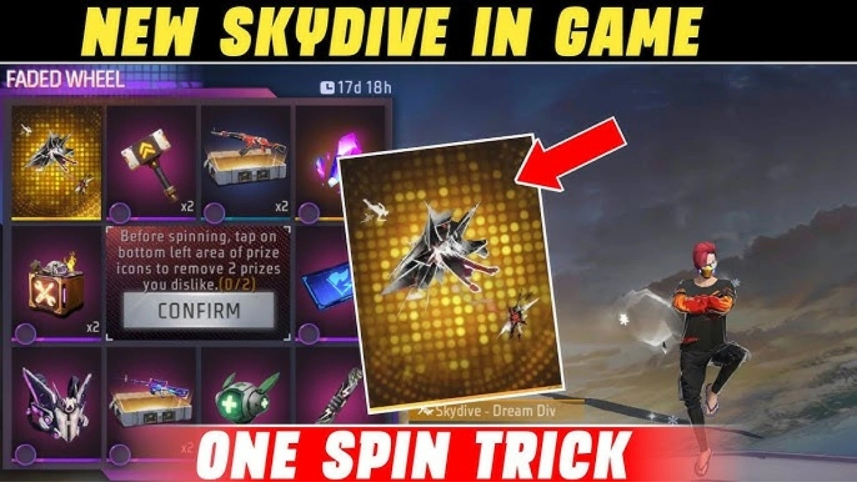 Free Fire 360 Spin Skydive Trick